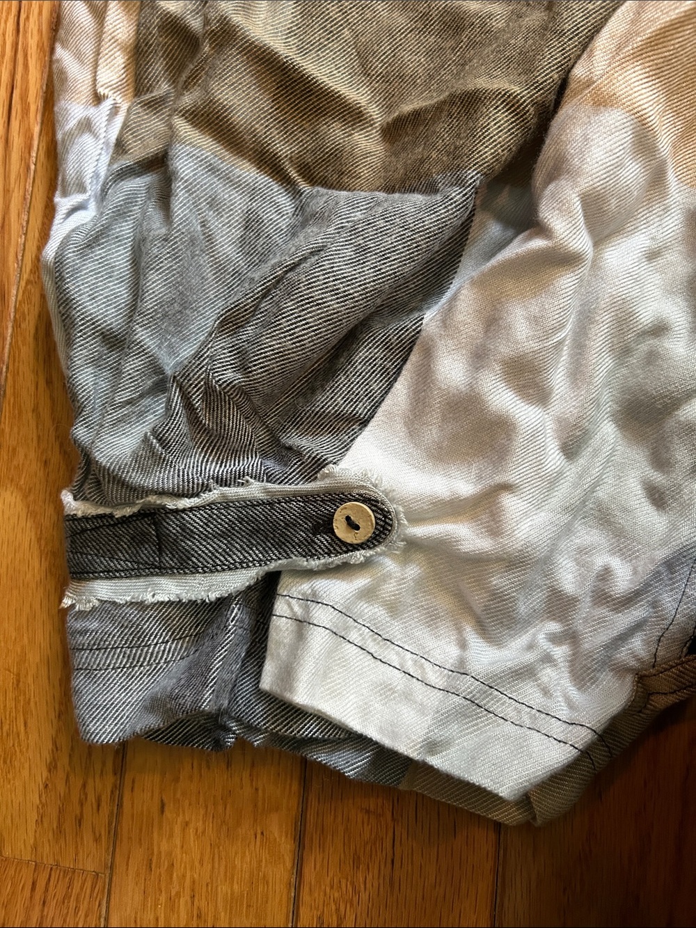 Free People Patchwork Joggers in Black, Gray & Cream NWTS - Picture 5 of 11